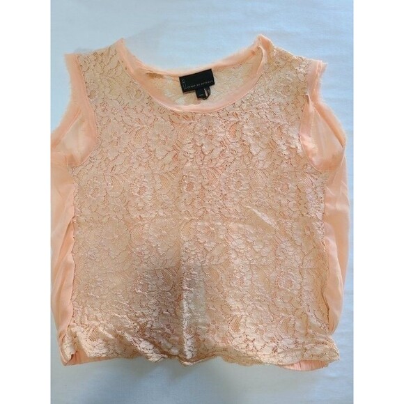 Jeans by Buffalo Orange Camisole & Lace Crop Top Set Size S 2-Piece Layered - Picture 2 of 11